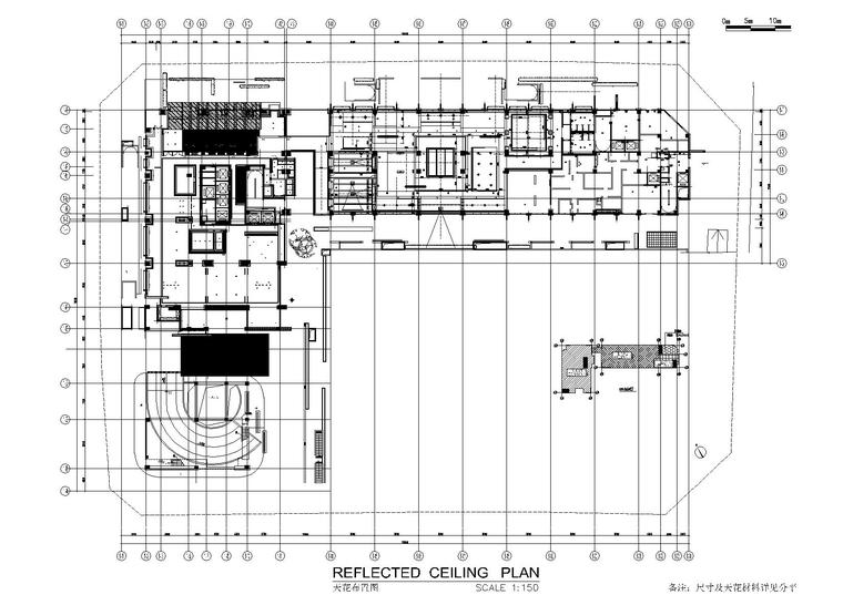 [福建]厦门五星级度假酒店施工图_附效果图-天花布置图42