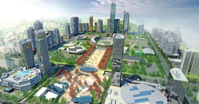 中心城景观设计资料下载-[广东]广州中轴线核心区城规景观设计方案