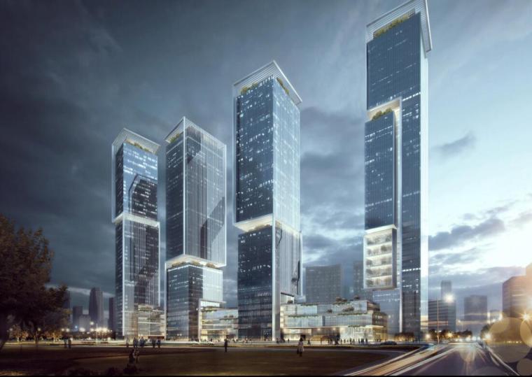 超高层办公建筑CAD资料下载-[广东]国际物流超高层商业办公建筑方案
