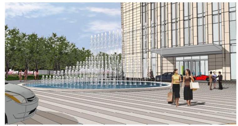 中心景观广场设计资料下载-[湖北]武汉现代风格商业中心景观设计方案