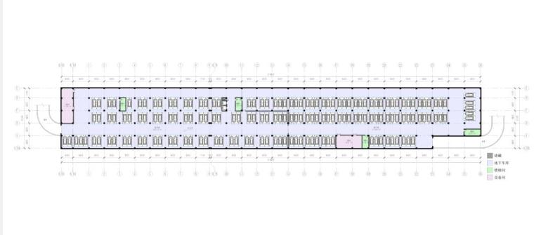 [上海]空港保税物流园区建筑方案设计-地下车库平面图