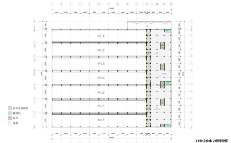 [上海]空港保税物流园区建筑方案设计-四层平面图