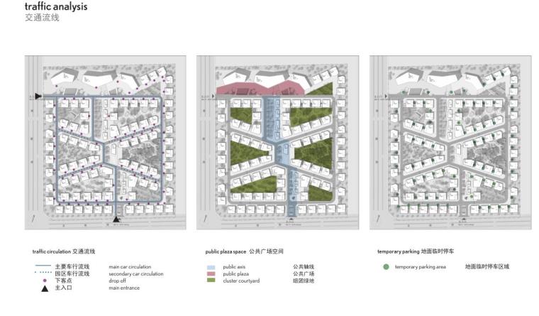 [上海]现代风格智慧硅谷办公建筑方案设计-交通流线