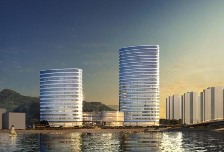 研发办公中心项目资料下载-[湖南]现代风格国际研发中心办公建筑设计