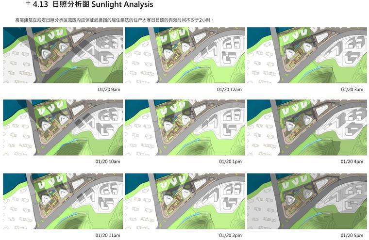 [湖南]现代风格国际研发中心办公建筑设计-日照分析图