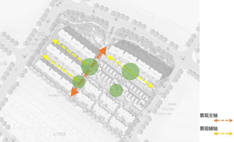 [陕西]新中式风格别墅住宅方案建筑设计-规划轴线