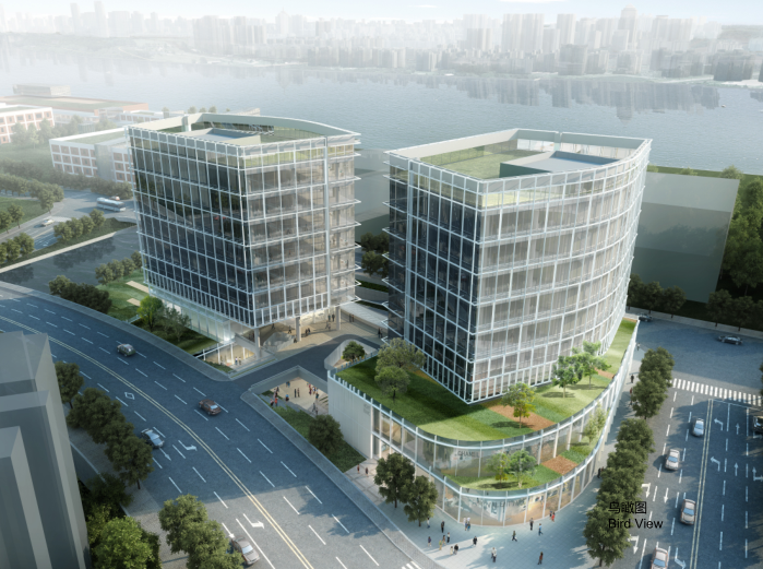 方案文本设计理念资料下载-[上海]地标高层商办综合体建筑方案文本BDP