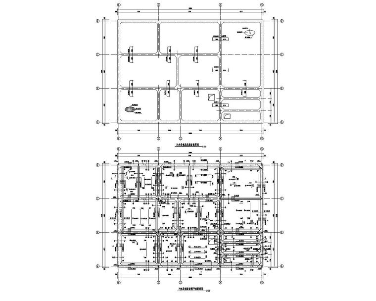 污水处理池混凝土结构施工图（CAD）-结构配筋图