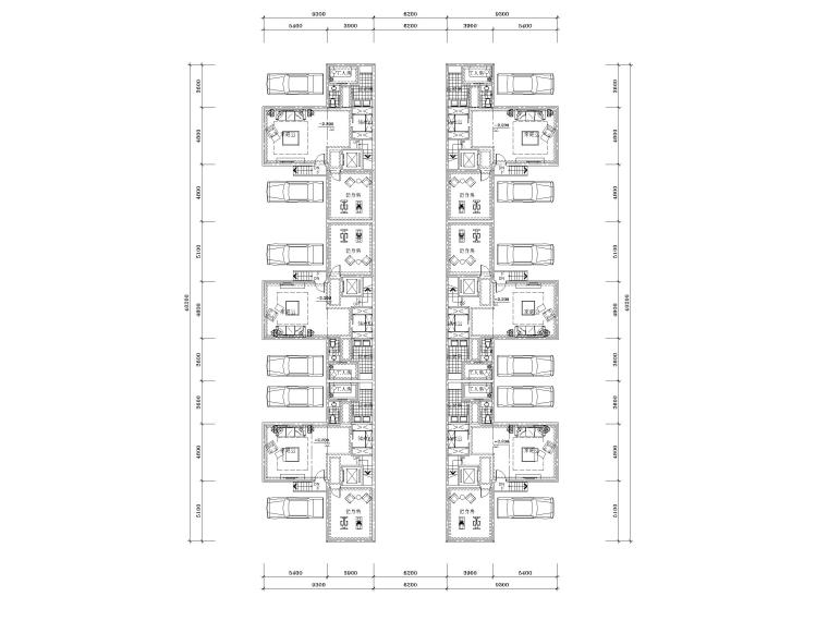 2层合院户型图资料下载-六合院3层3面宽29.2户型图(148.2+146.5+146