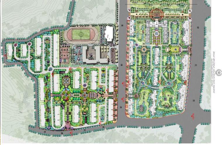 社区景观设计方案施工图资料下载-[山东]济南现代风格居住社区景观设计方案