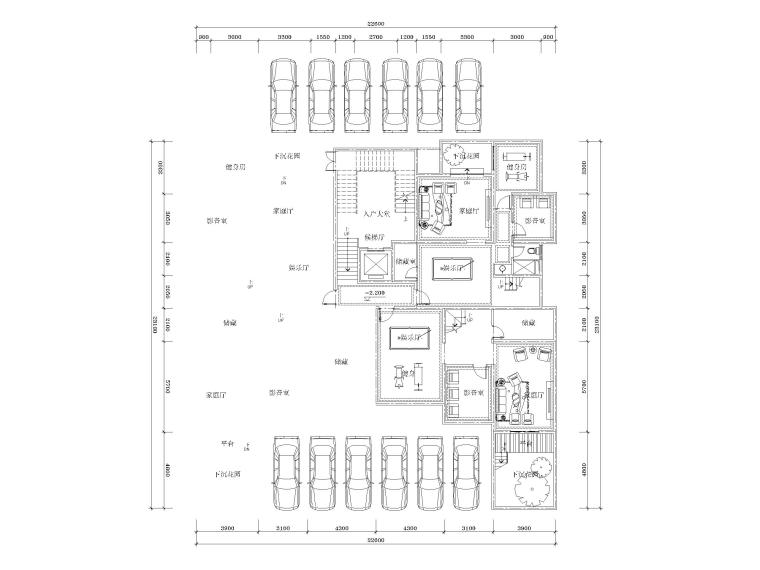 大面宽户型设计资料下载-洋房1T2_面宽22.8m户型图(170+140+120+160)