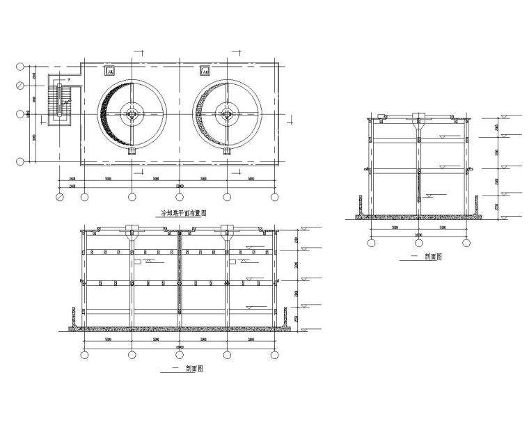 建筑施工图设计厂区规划资料下载-某厂区冷却塔混凝土结构施工图（CAD）