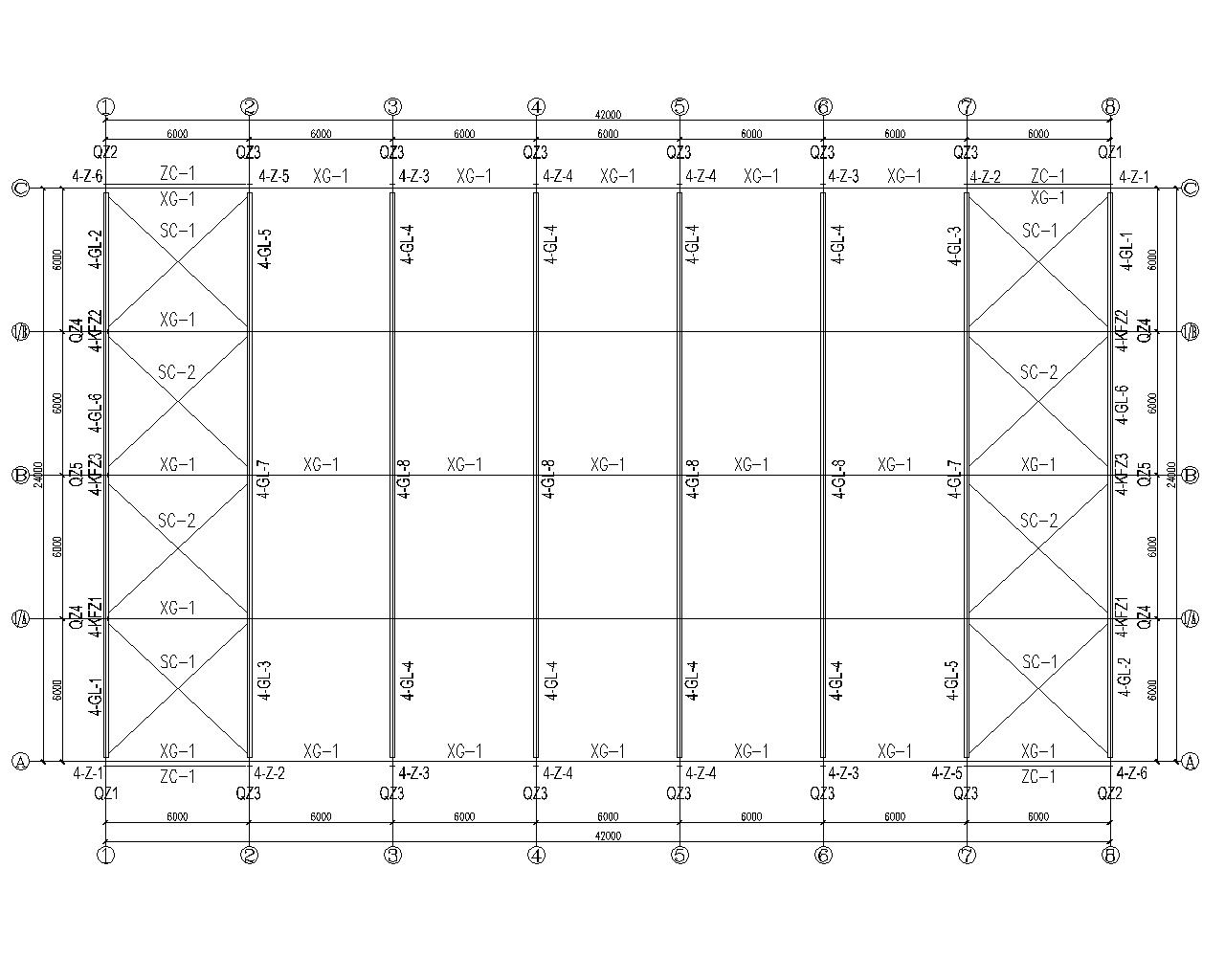 某24米单跨钢结构厂房节点施工图(cad)