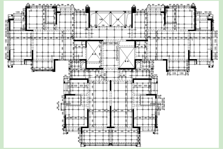轮扣式脚手架平面布置图
