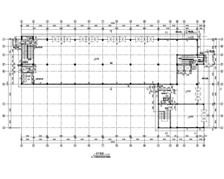 七层居民楼cad施工图资料下载-某七层商业混凝土结构施工图（CAD）