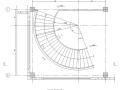 单层扇形旋转混凝土楼梯结构施工图（CAD）