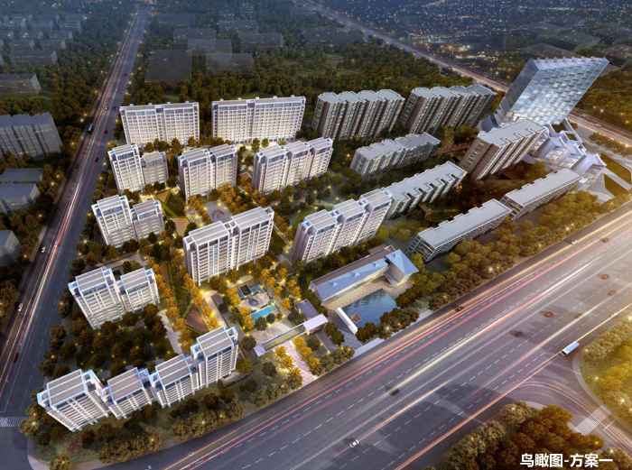 地铁住宅规划建筑资料下载-[北京]住宅及商业项目建筑规划及单体方案