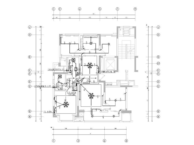 5间公寓的住宅楼资料下载-住宅楼样板间电气施工图