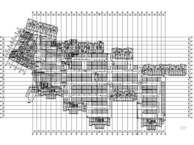 [北京]知名地产商品房地下车库电气图纸-2电气平面图