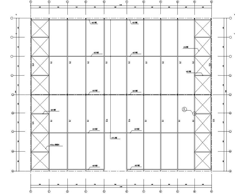 汽车厂房建筑施工图资料下载-54米双跨门刚汽车销售展厅结构施工图CAD