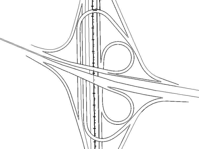 立交及匝道段照明採用單臂路燈沿道路單側佈置方式,燈具採用截