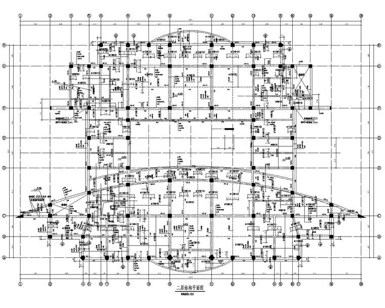 哥本哈根图书馆扩建资料下载-五层图书馆科技楼异形柱框架结构施工图CAD