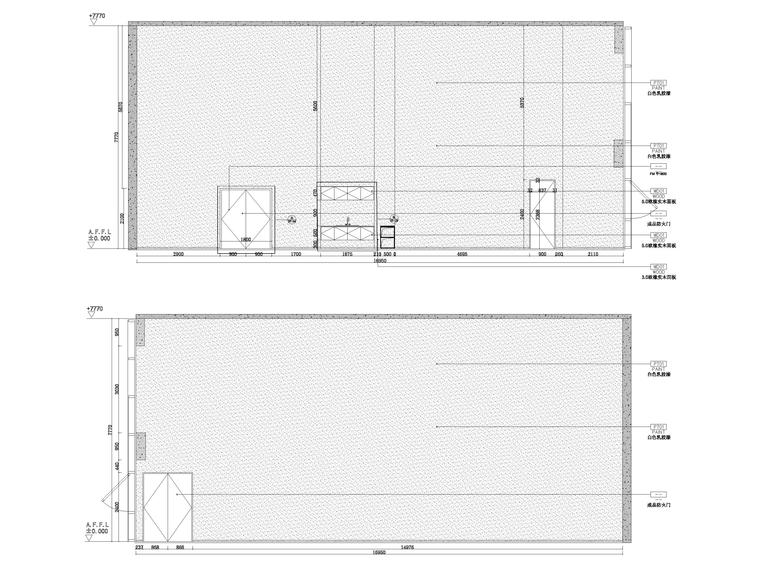 [厦门]现代六层办公楼室内装修平面系统图-办公室立面图2