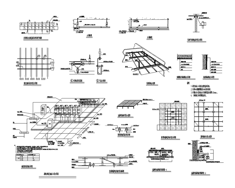 河北弱电住宅智能化电气施工图（完整版）-消防控制室机房工程大样图