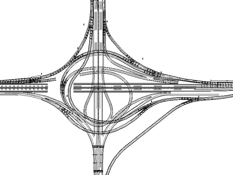 四向立交桥设计图图片