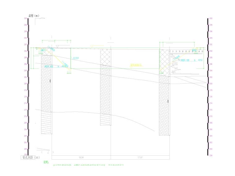 欧式门立面图cad图块资料下载-重庆科研楼项目基坑边坡结构CAD图
