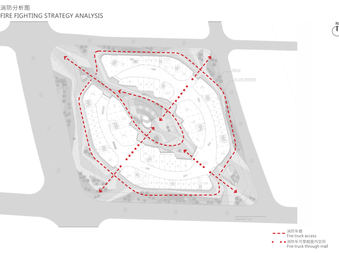 绍兴苏宁广场商业综合体中标方案文本2018-消防分析图
