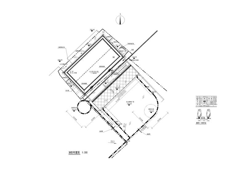 [深圳]博物馆地勘报告及锚拉桩板挡墙CAD-消防布置图