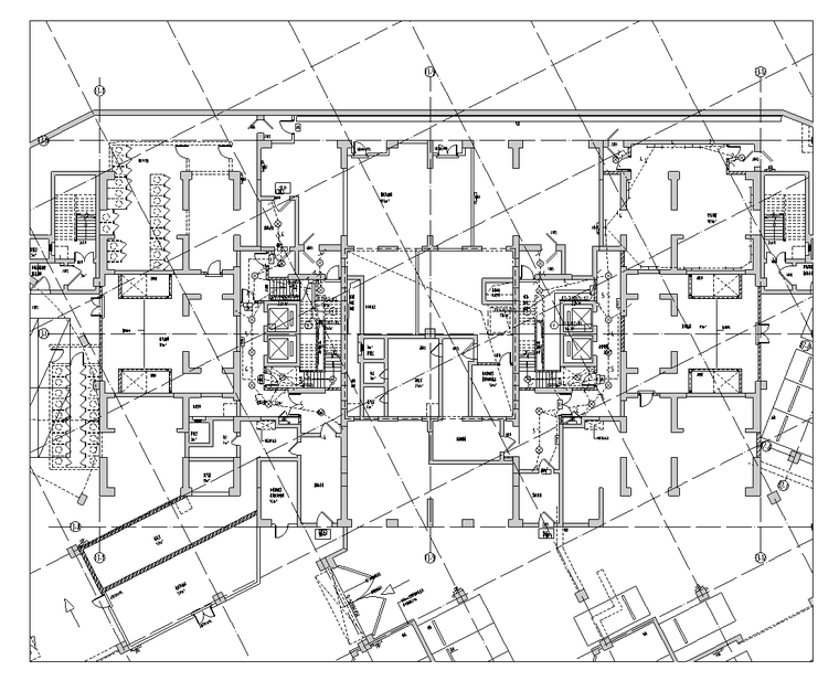 海南超高层住宅及配套文卫基建电气施工图纸-地下二层电气平面图