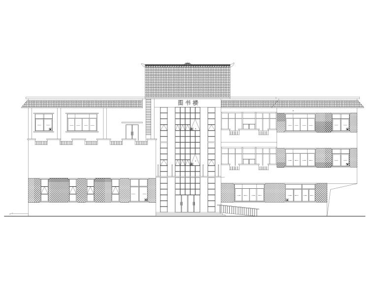 图书综合楼设计资料下载-中学新建图书综合楼建筑图含清单招标文件