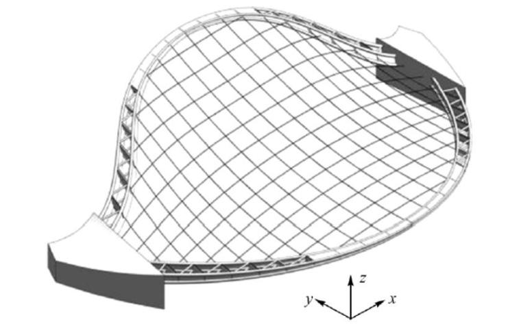 索膜结构网球场资料下载-武汉市月亮湾城市阳台索膜结构设计与节点