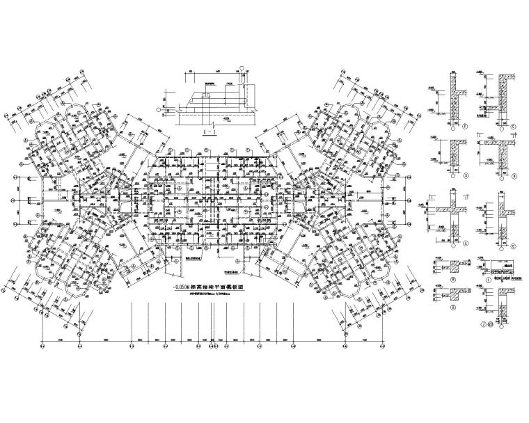 剪力墙建筑图施工图资料下载-22层商办建筑异性剪力墙结构施工图CAD