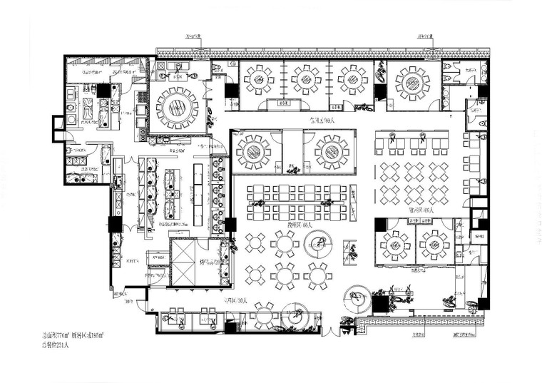 卡座餐厅装修效果图资料下载-[深圳]北京烤鸭坊餐厅装修施工图_附效果图