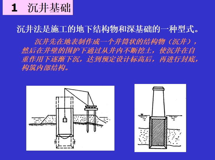 安全基础培训资料下载-地下空间工程沉井基础技术培训2018