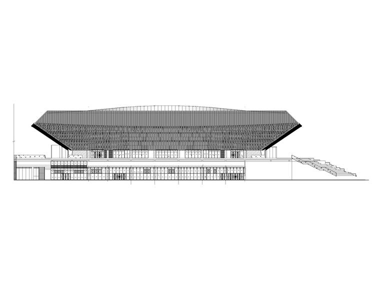 幕墙三维图片资料下载-重大体育中心幕墙建筑施工图2019