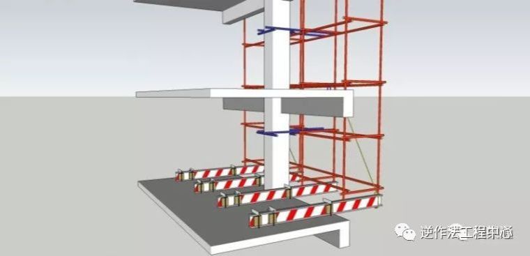 悬挑钢梁平面资料下载-高层建筑用这悬挑架，节约55%的工字钢用量