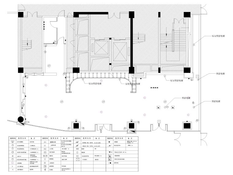 ​[天津]262㎡汽车展厅体验店施工图+效果图-机电点位布置图