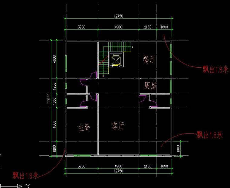 房子柱子大样图资料下载-五层框架结构，求助柱子布法