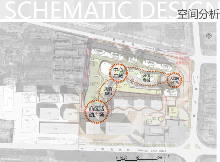 [山东]阳光100商业综合体方案设计文本CRTKL-空间分析