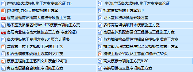 三甲综合医院建筑方案资料下载-一键下载!20套建筑工程模板施工方案合集