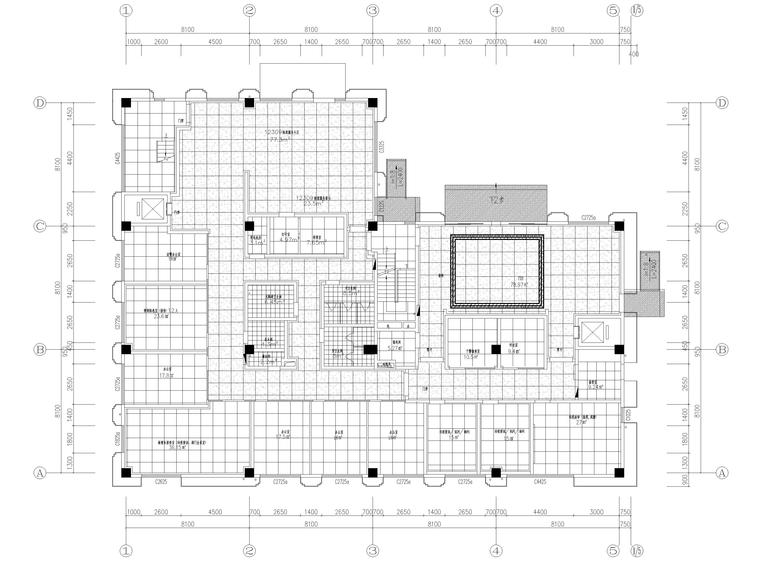 [重庆]铁路运输检察院办案用房设计施工图-一层地面铺装图