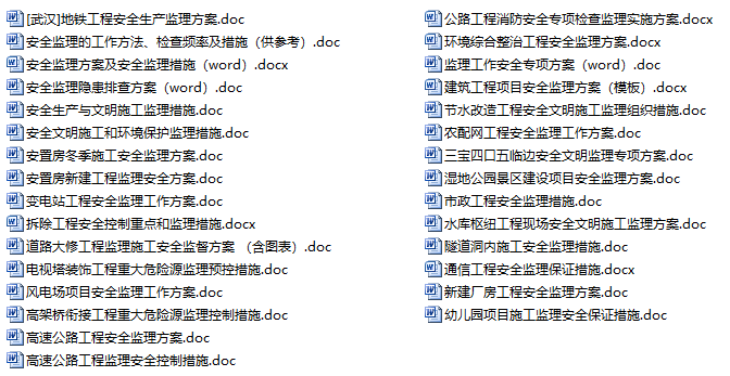 安全监理方案、措施资料合集（共30篇）-安全监理方案、措施资料合集