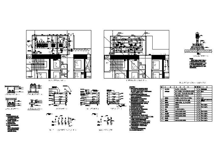 [广州]超高层办公建筑人防给排水施工图2019-十七层生活转输水泵房大样图