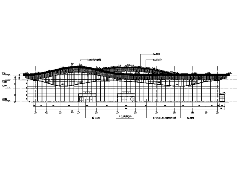 航站楼建筑设计方案资料下载-[四川]2层机场航站楼幕墙结构施工图2018