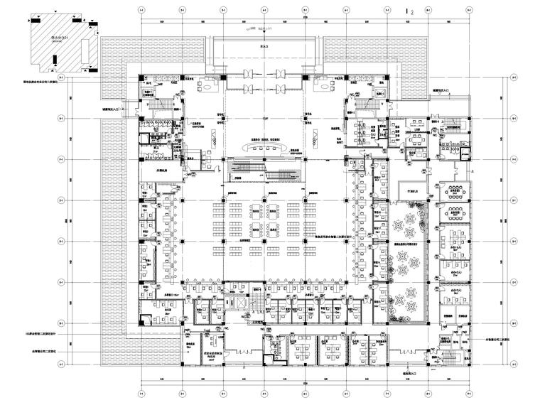 政府机关办公楼建筑图资料下载-[南京]13000㎡四层市民中心内装全套施工图