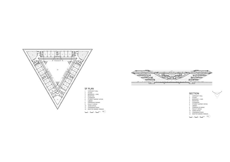 日本大手殿学院大学学术方舟-4_plan5F_section